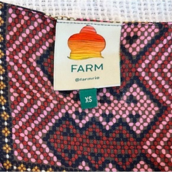 Farm Rio Tropical Forest V-Neck Midi Dress - Multi color size XS. - Picture 3 of 12